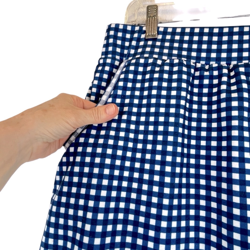 T by Talbots “On The Move” Wrap Skort Gingham Plaid Athleisure UPF 50+ Sz L - Picture 6 of 11